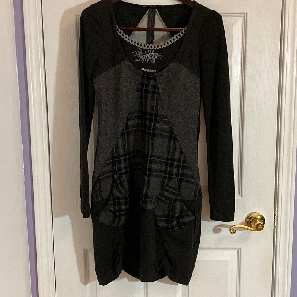 BNWOT Gorgeous Angels Never Die Boho Wool Blend Dress with Pockets Size Small